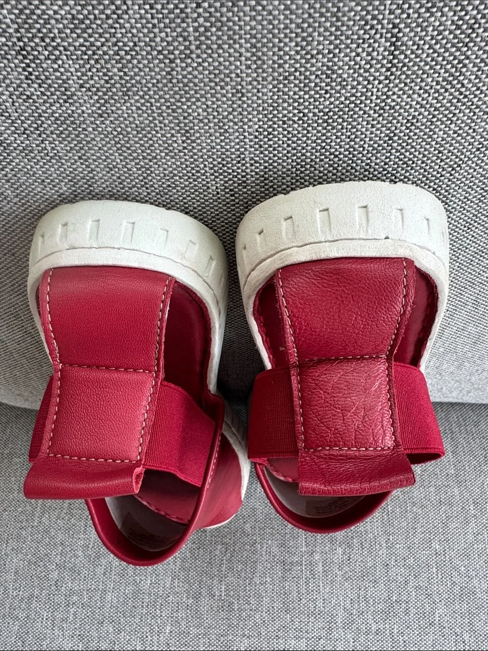 Rizoli Red Genuine Leather Ivoire Slingback slight Platform padded bed Sandals 8